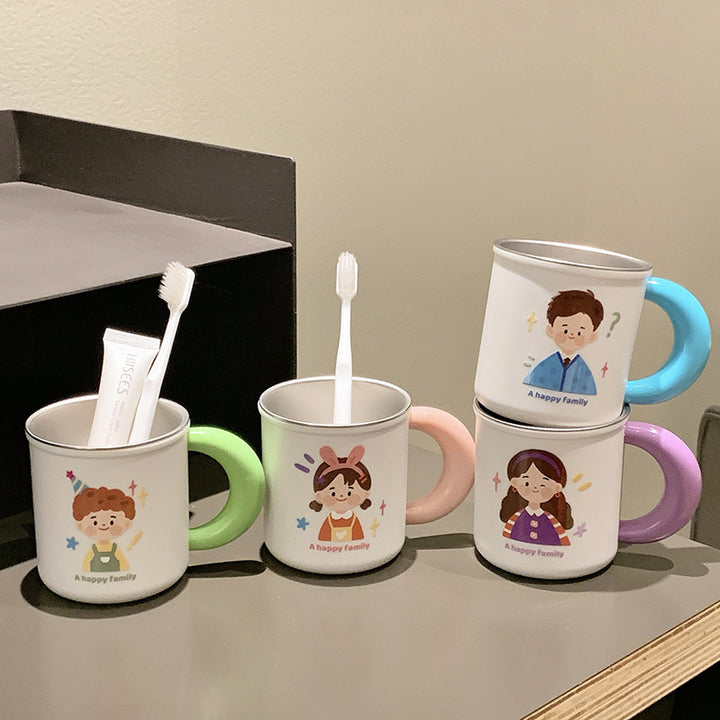Ceramic mug with cheerful family design Stornfield