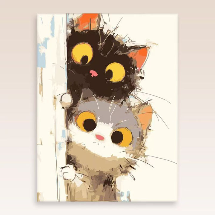 Whimsical Cat Portrait Wall Art Stornfield
