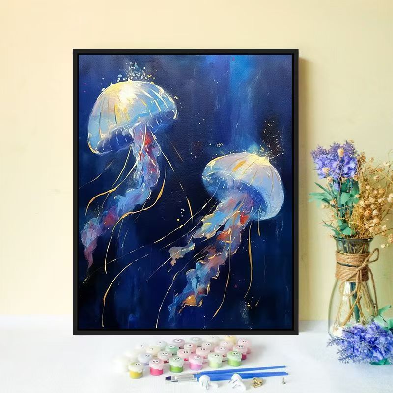 Jellyfish-Inspired Canvas Wall Art Stornfield
