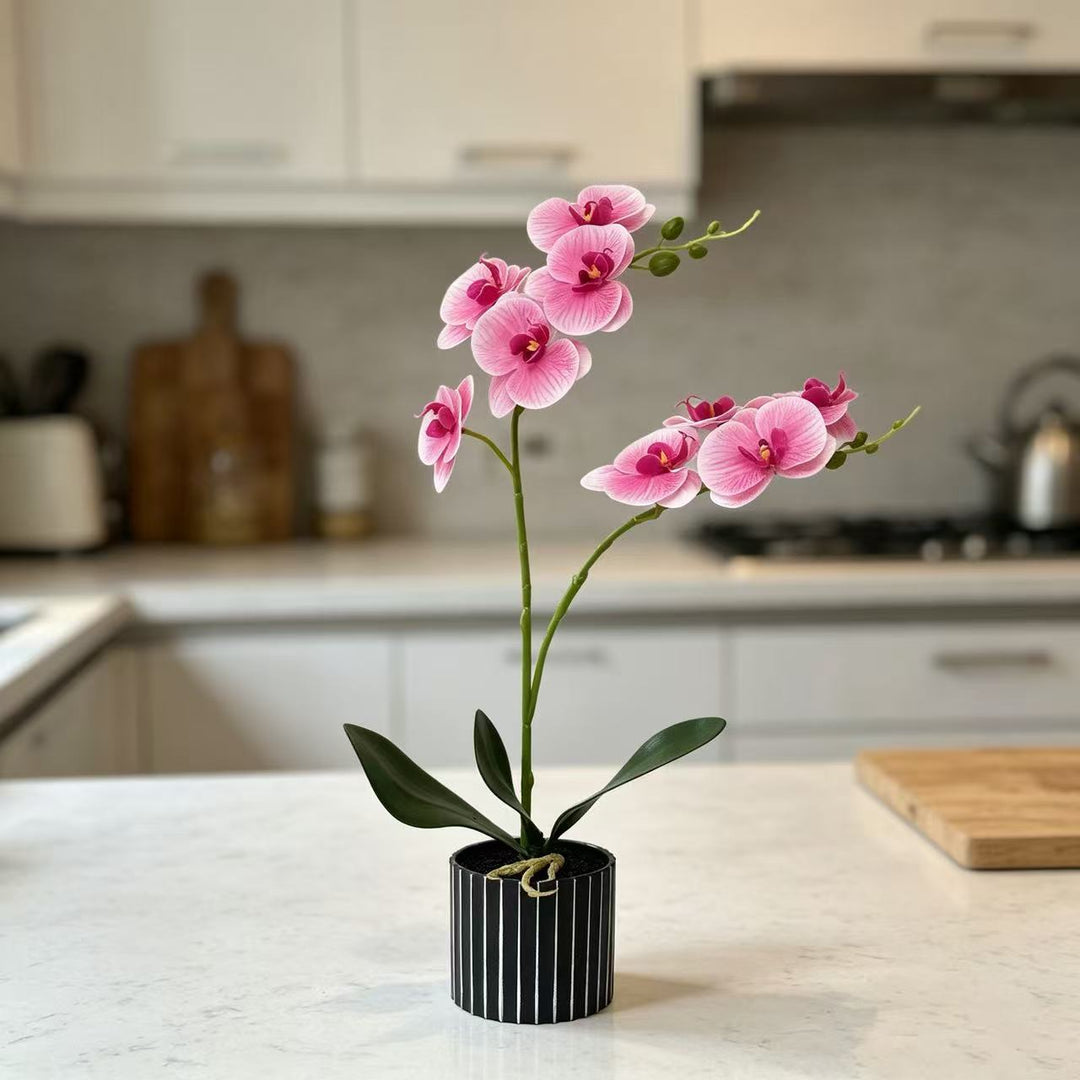 Artificial Orchid Arrangement for Indoor Home Decor Display