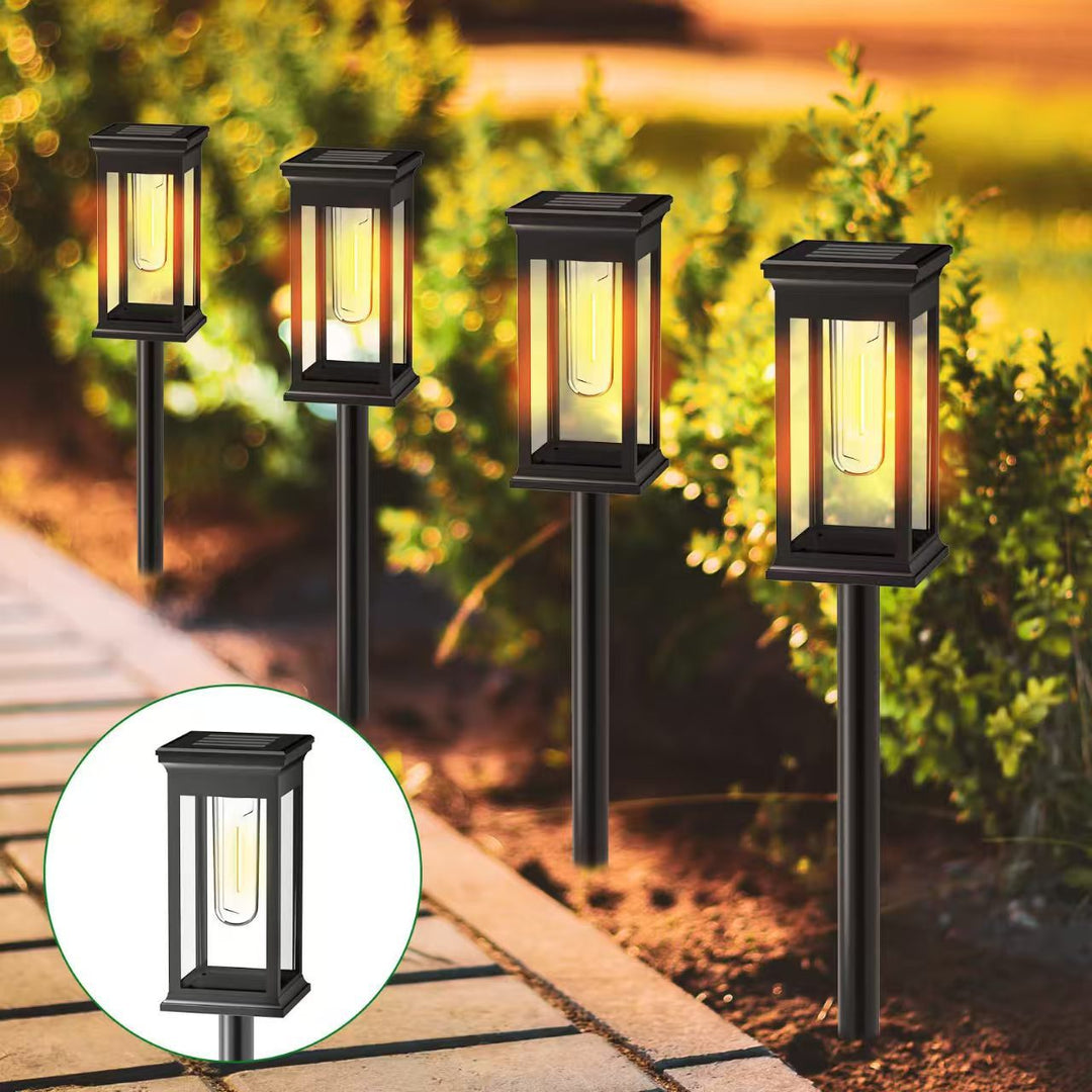 LED Garden Stake Lantern With Frosted Acrylic Panel And Weatherproof Metal Frame Stornfield