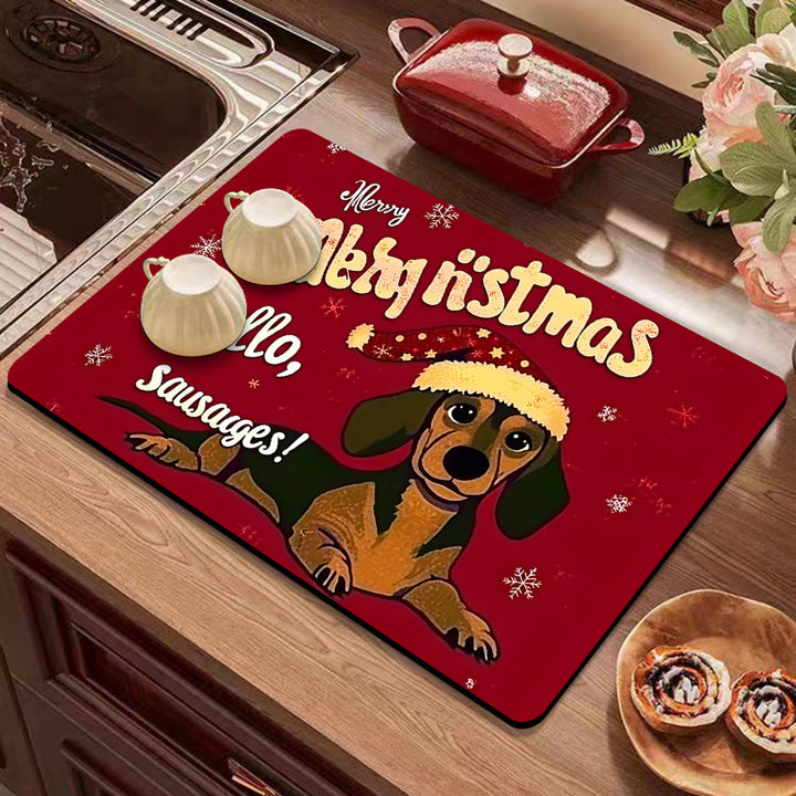 Festive Winter-Themed Kitchen Counter Mat Stornfield