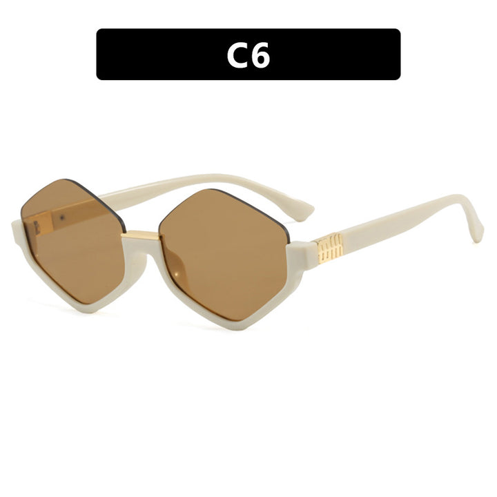 Women's fashionable sunglasses with trendy hexagonal frame and protective lenses Stornfield