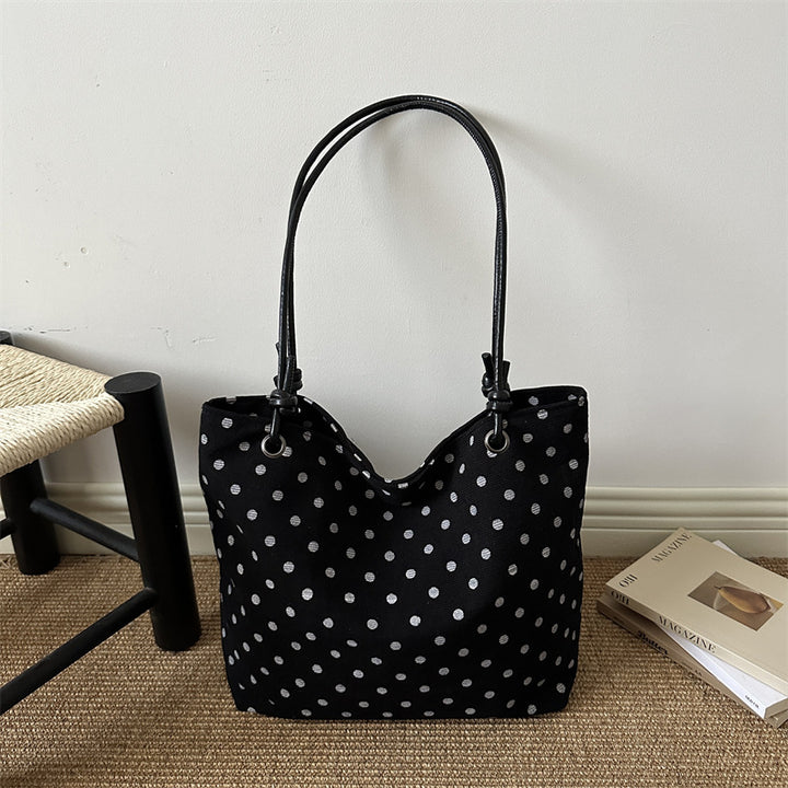 Polka Dot Cotton Tote Bag