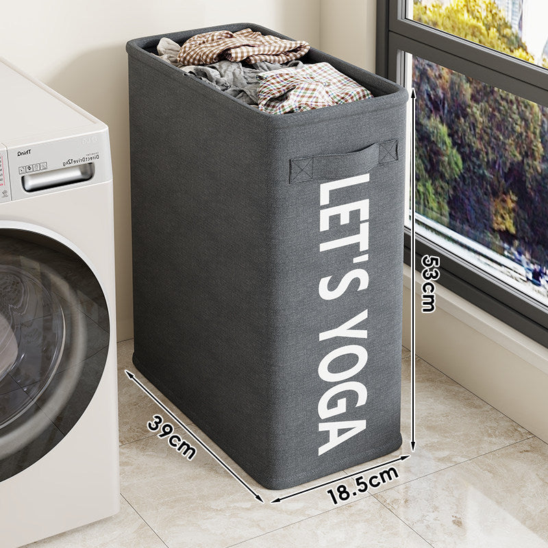 Tall Rectangular Canvas Laundry and Sports Storage Bin Set with Wheels
