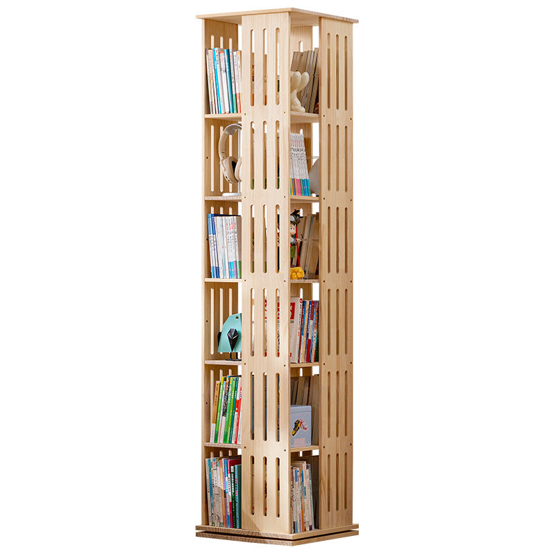 Rotatable Shelf With Transparent Front And Elegant Compartments Stornfield