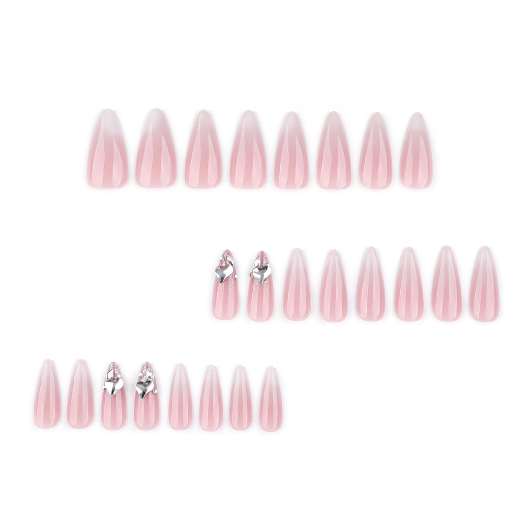 Elegant Stiletto Artificial Nails with Glitter Accents Stornfield