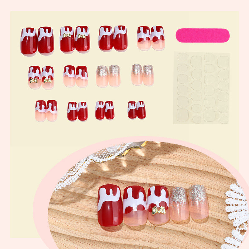 Creative nail art set with playful icing design Stornfield