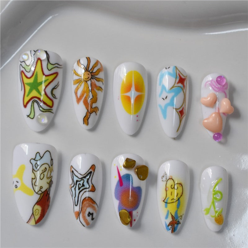 Artistic Themed Press-On Nail Set Stornfield