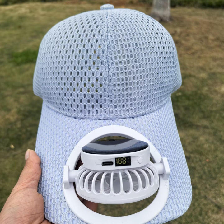 Breathable sports cap with removable USB fan Stornfield