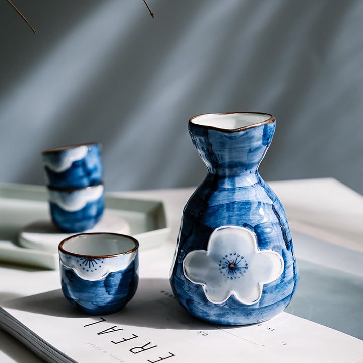 Japanese Sakura Handcrafted Ceramic Sake Sets | Stornfield