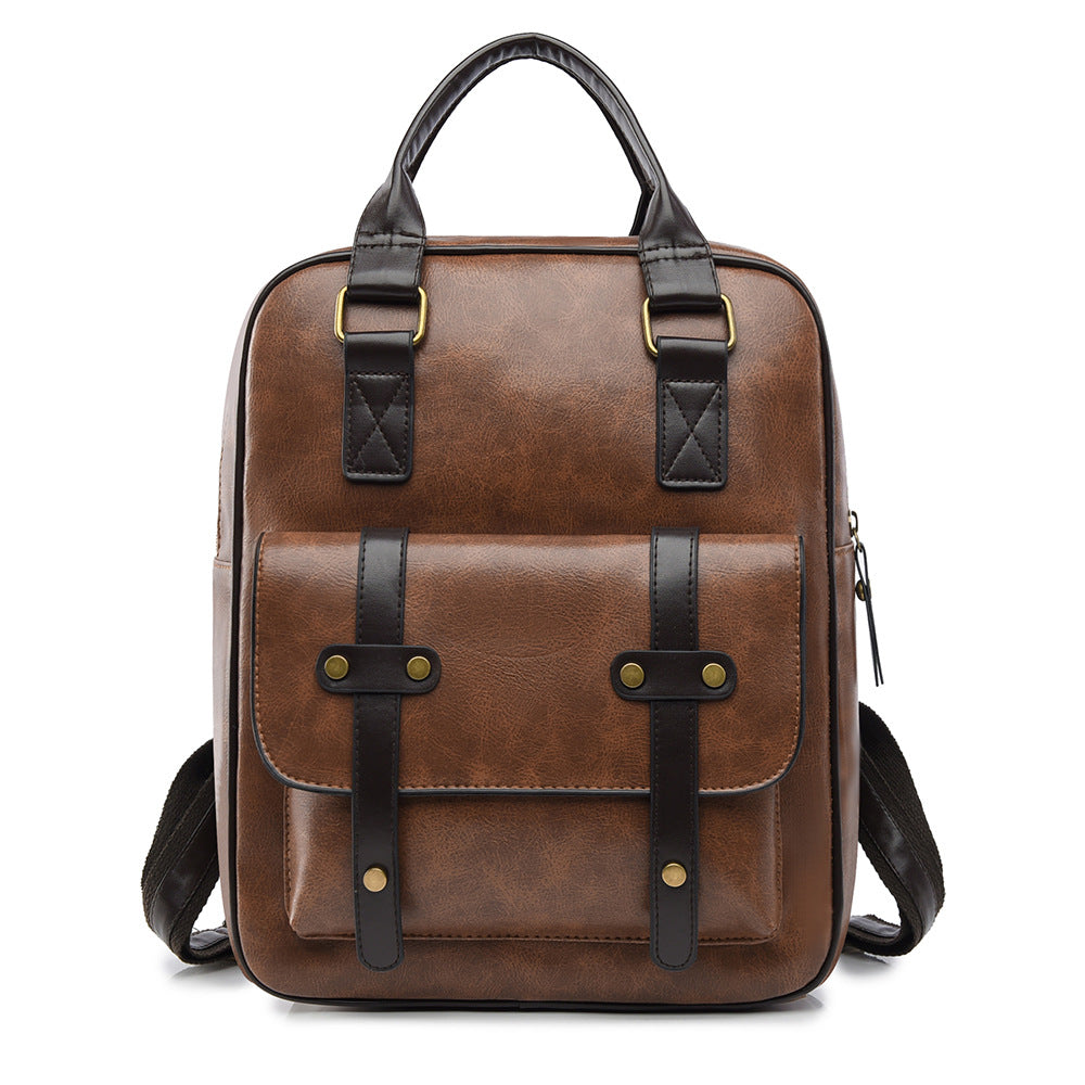 Vintage Leather Multi-Functional Backpack Stornfield