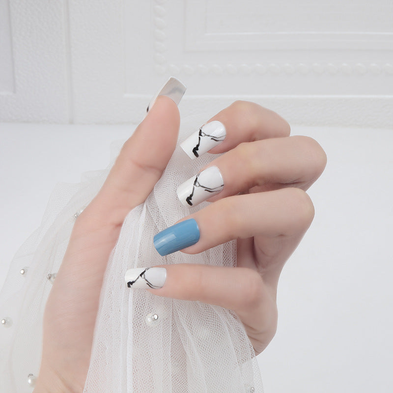 Marble-Inspired Press-On Nail Set Stornfield
