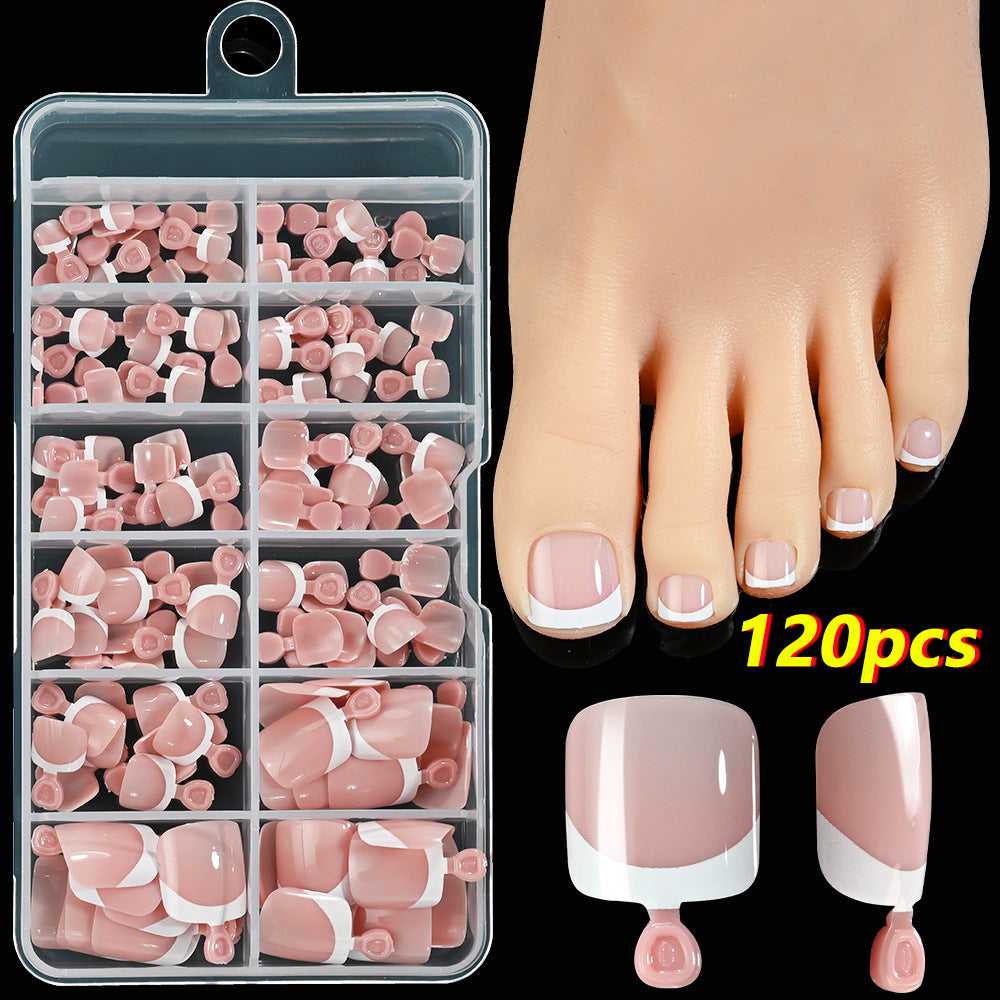 French Tip Gel Toenail Set Stornfield