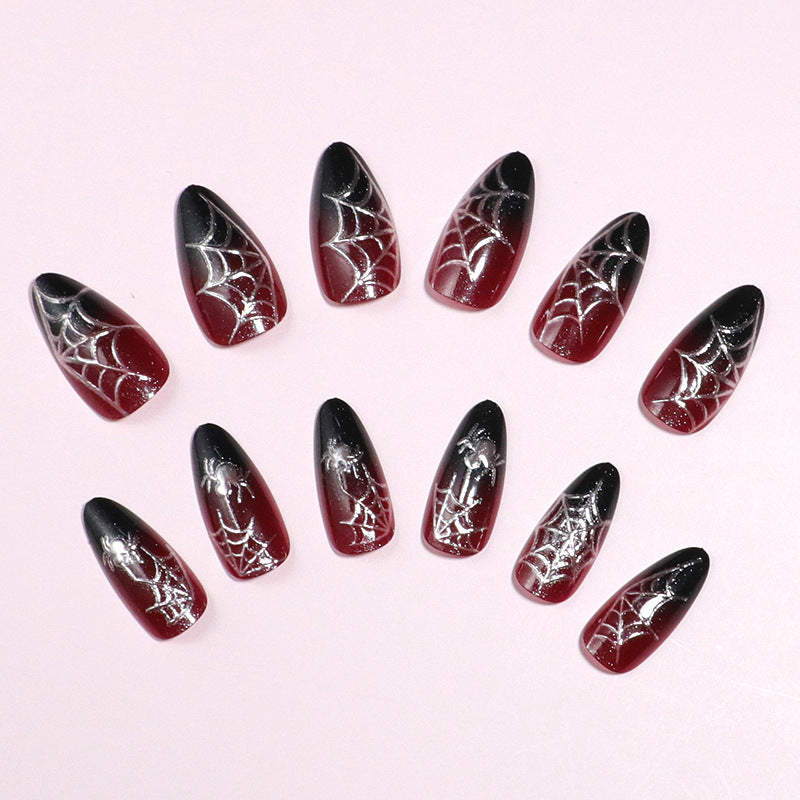 Artistic Spooky-Themed Press-On Nails Stornfield