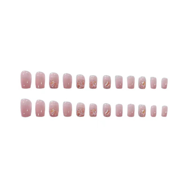Glitter and gradient design artificial nails Stornfield