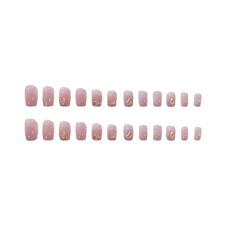 Glitter and gradient design artificial nails Stornfield