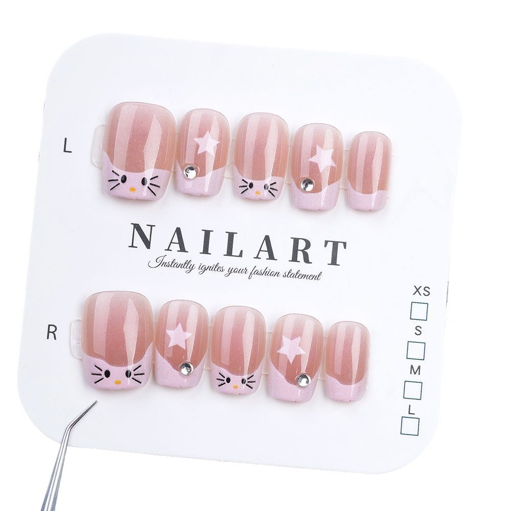 Whimsical Themed Press-On Nail Art Stornfield