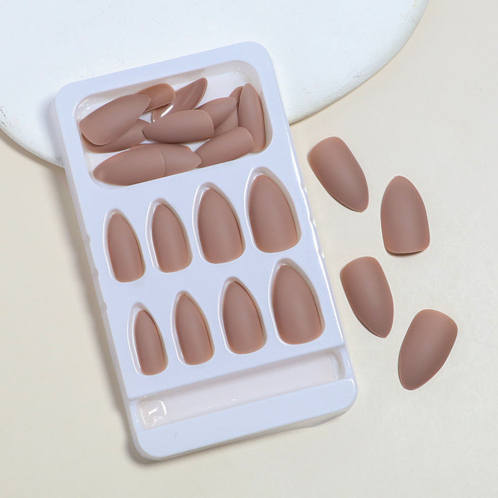 Matte Almond-Shaped Press-On Nail Tips Stornfield