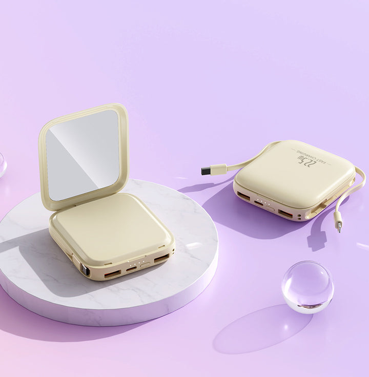 Portable cosmetic power bank with integrated mirror Stornfield