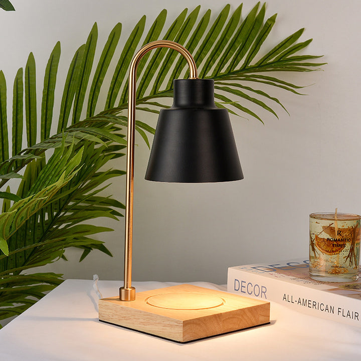 Modern Desk Lamp with Wooden Base