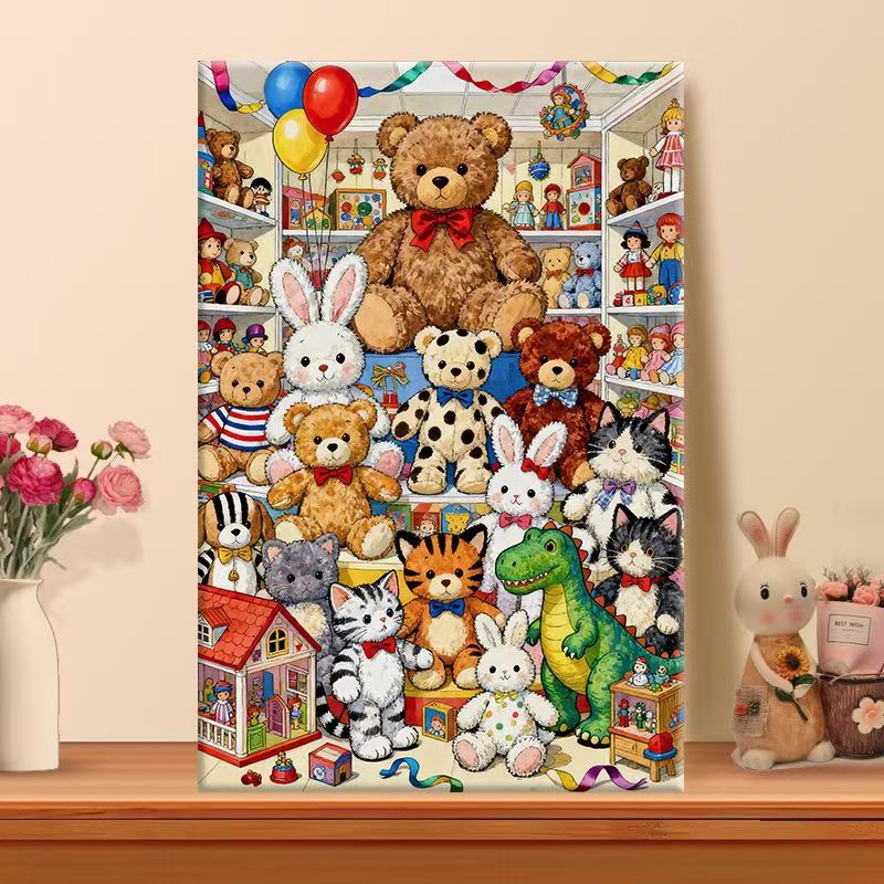 Playful Teddy Bear Wall Art Stornfield