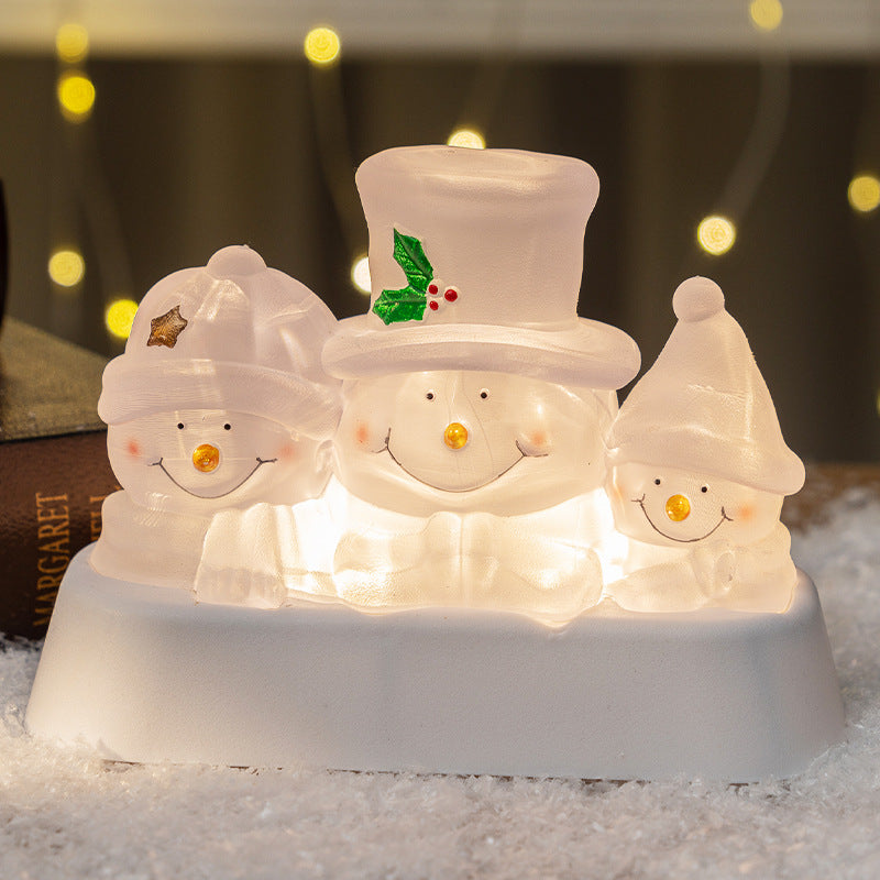 Decorative Light-Up Snowman Figurine