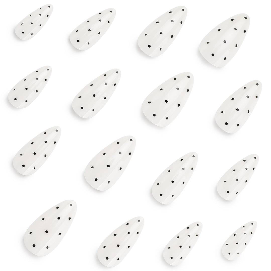 Artful Nail Extensions with Polka Dots Stornfield