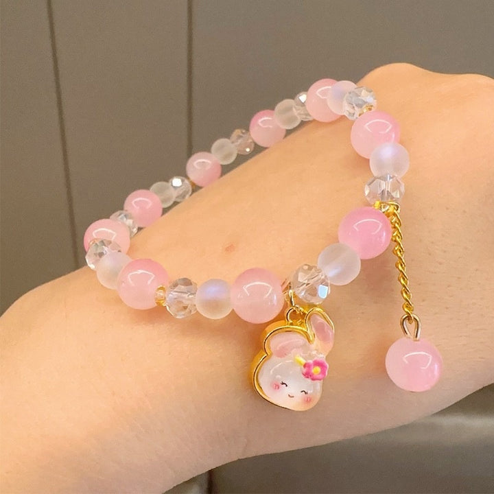 Playful bracelet with colorful glass beads and pendant Stornfield