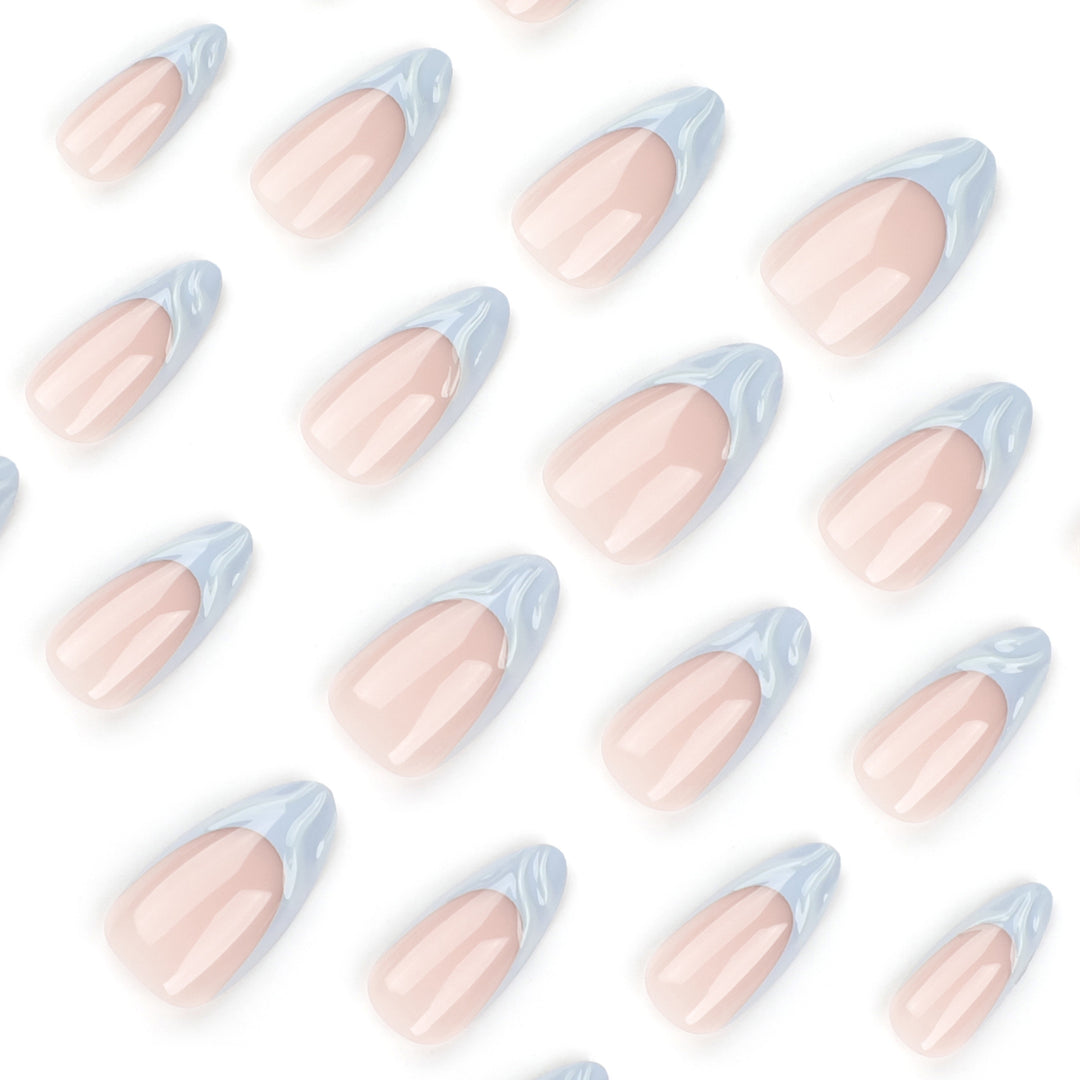 Elegant Nail Extensions with Creative Wave Design Stornfield