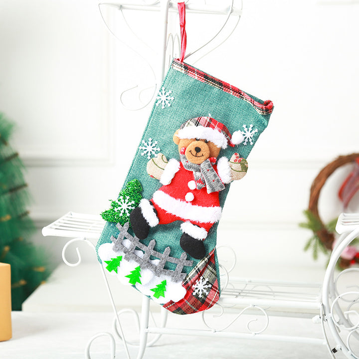 Festive Christmas stocking with cute Santa Claus motif Stornfield