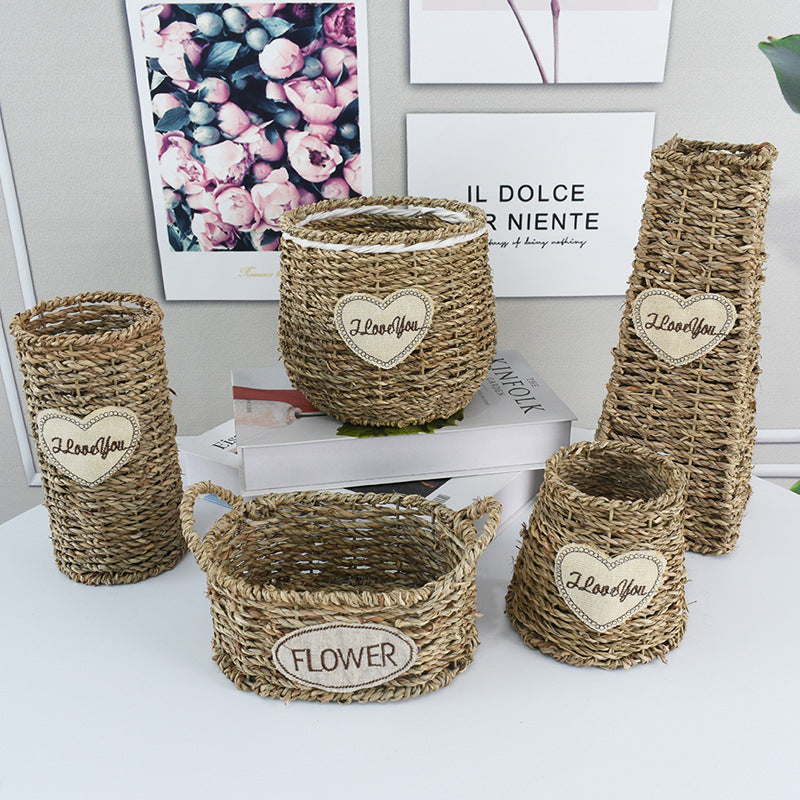 Handcrafted Natural Woven Storage Basket Stornfield