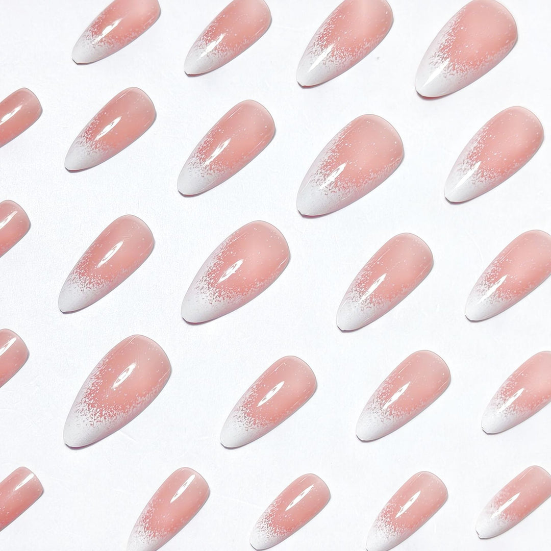 Creative artificial nails with elegant glitter design Stornfield