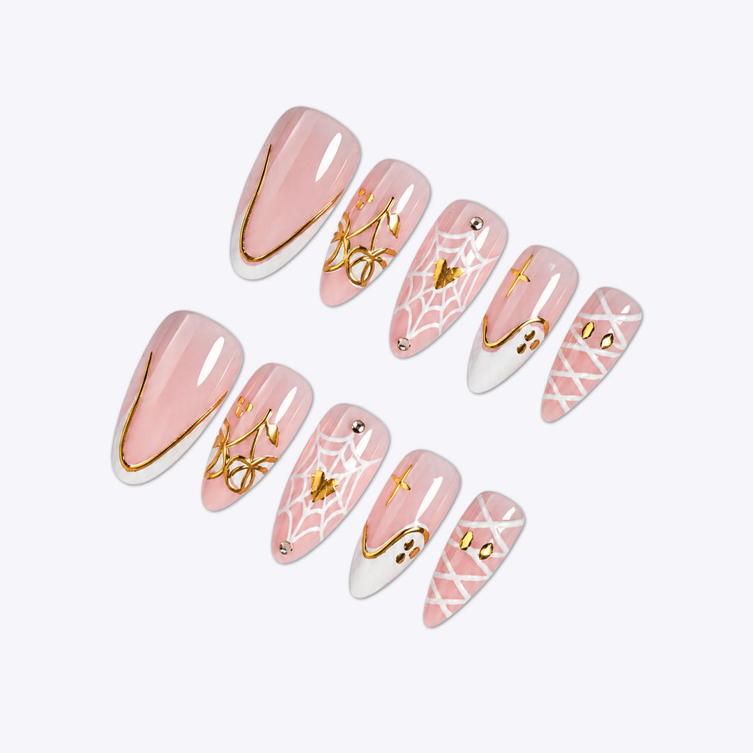 Artistic Halloween Themed Press-On Nail Set Stornfield