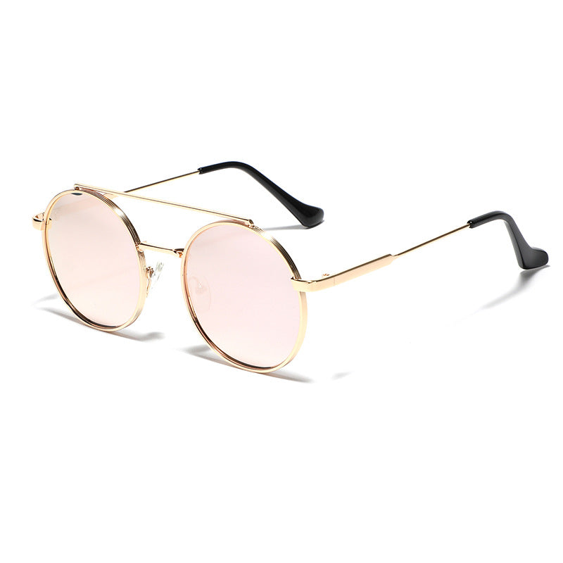 Women's round sunglasses with stylish metal frame Stornfield