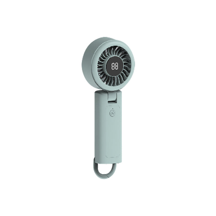 Women portable hand fan with digital fan display Stornfield