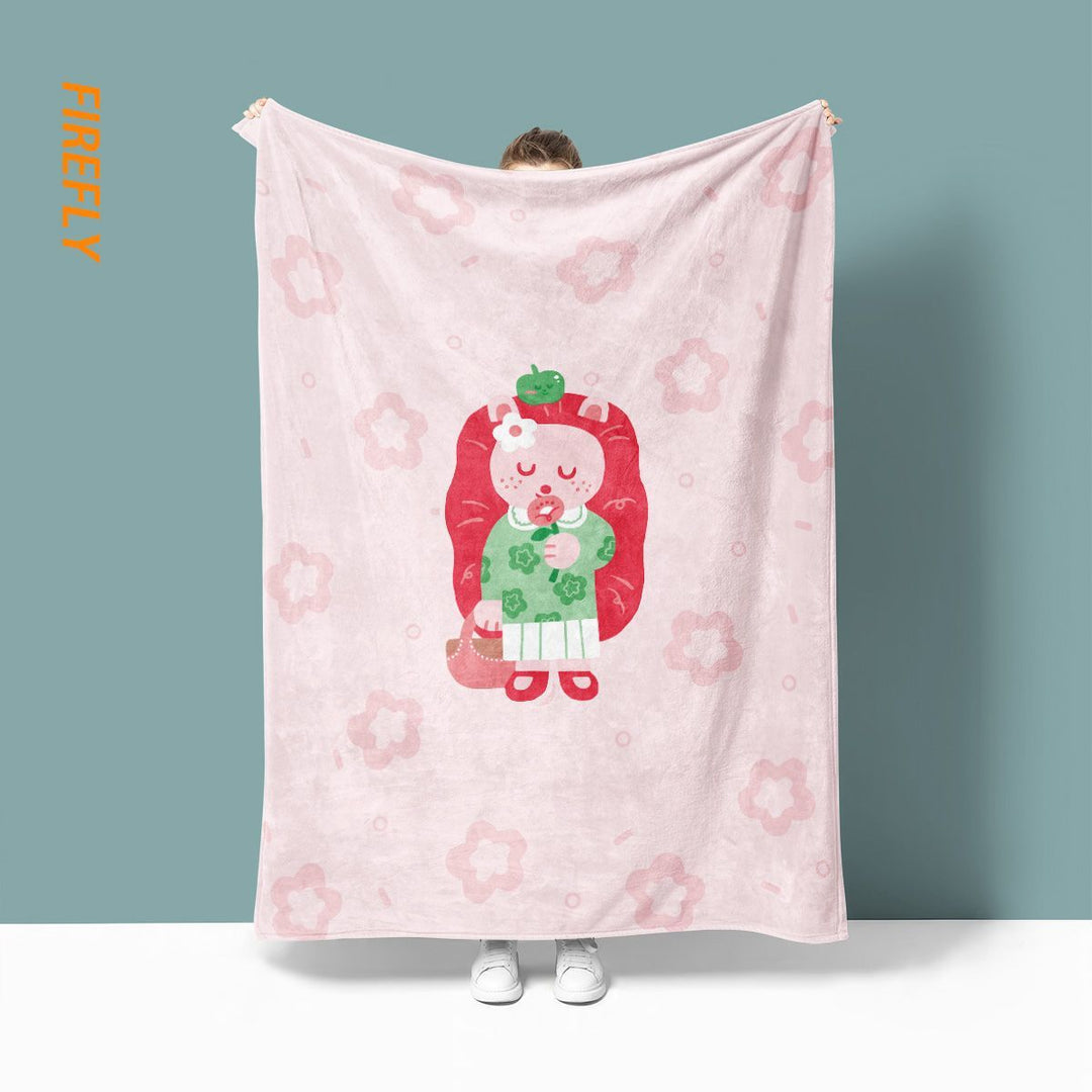 Adorable Cartoon-Inspired Fleece Blanket