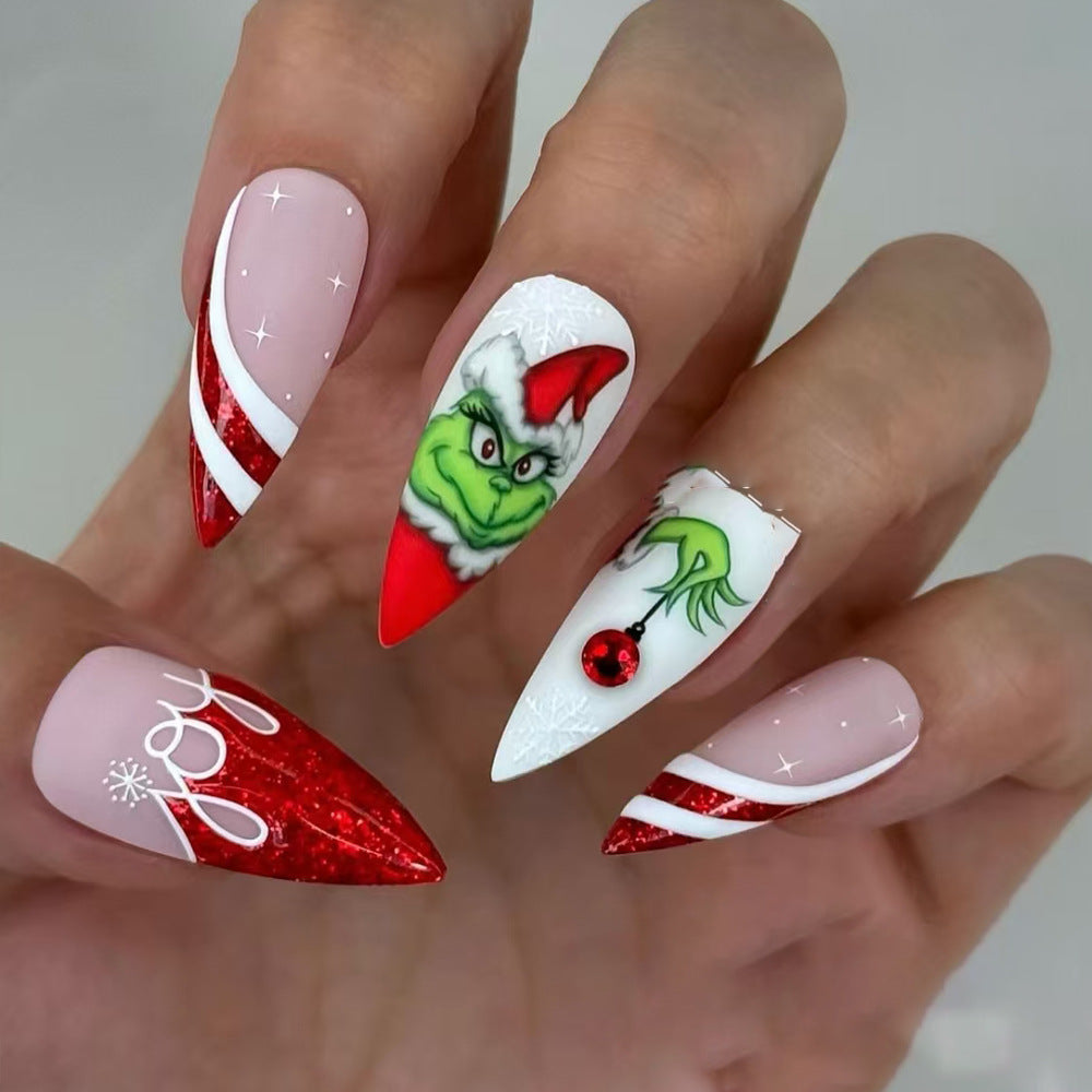 Themed Holiday Press-On Nail Art Stornfield