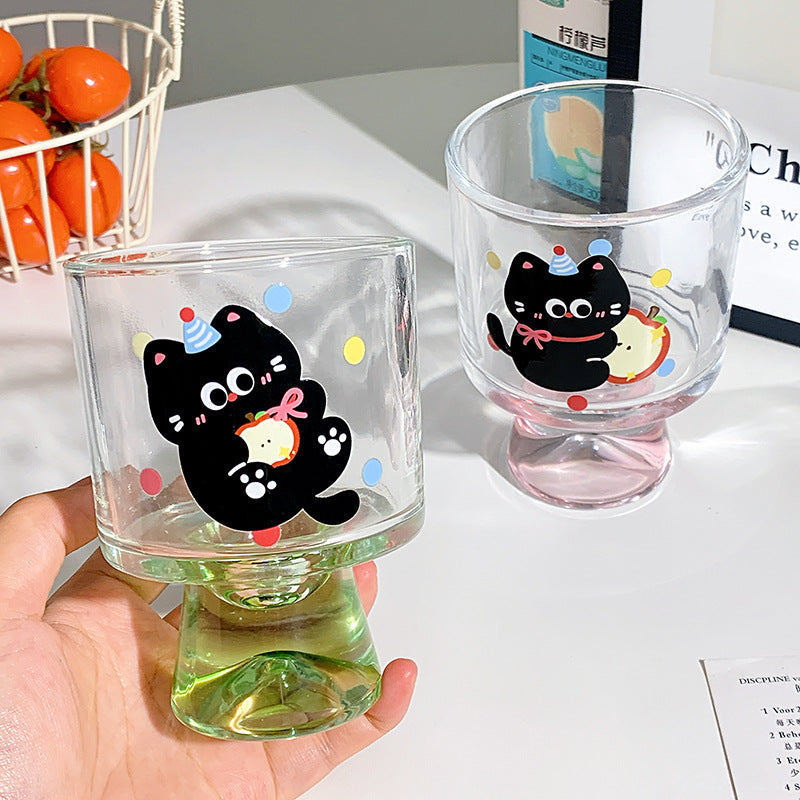 Playful drinking glass with cat motif Stornfield