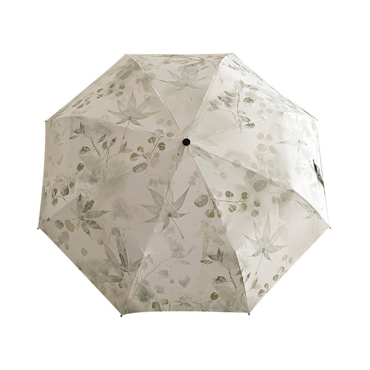 Women's Foldable Umbrella with Elegant Botanical Pattern Stornfield