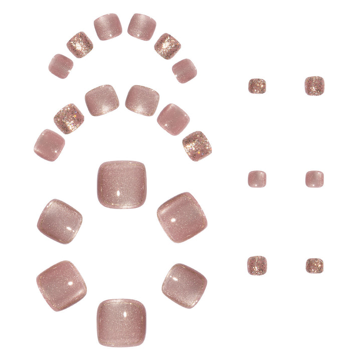 Nail art set with glamorous glitter accents and elegant designs Stornfield
