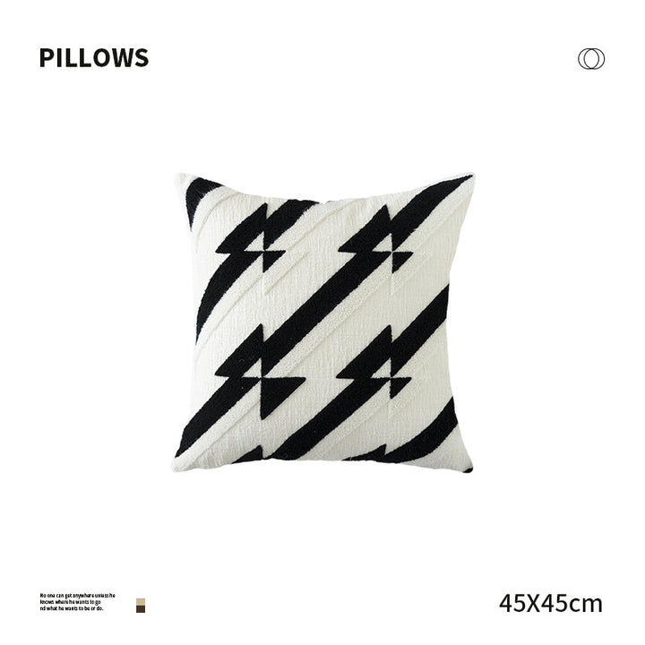 Decorative cushion with textured tuft pattern and removable cover