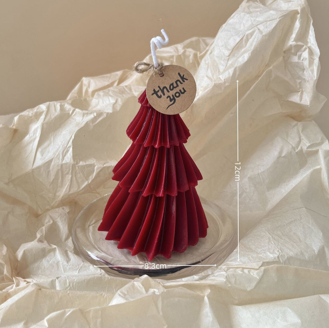 Vintage Fluted Pointed Taper Pillar Candle