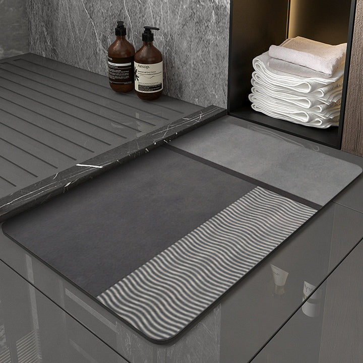 Modern Geometric Bath Mat Stornfield