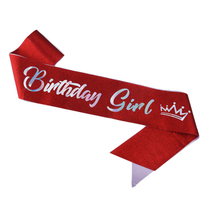 Women's festive birthday sash with glitter Stornfield