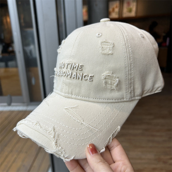 Women's Distressed Cotton Baseball Cap Stornfield