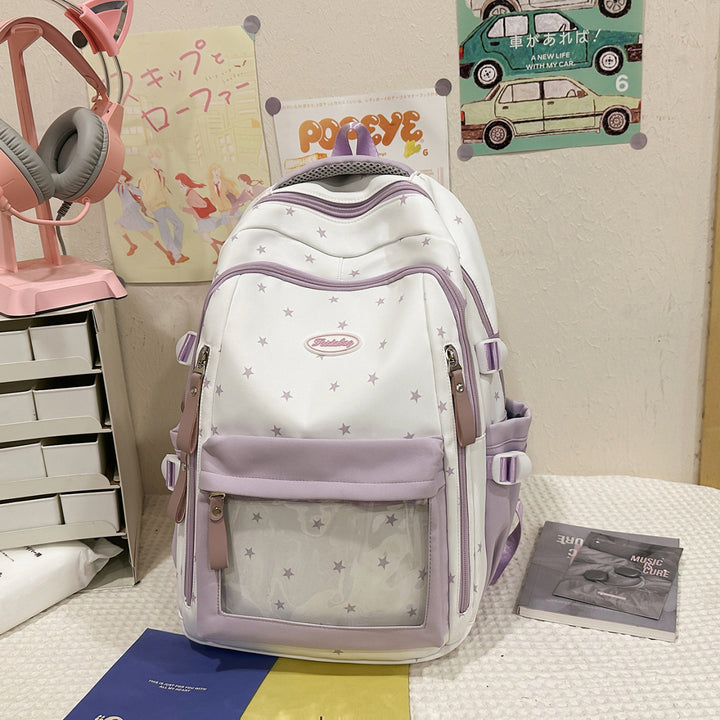 Star-Print Multi-Functional School Backpack Stornfield