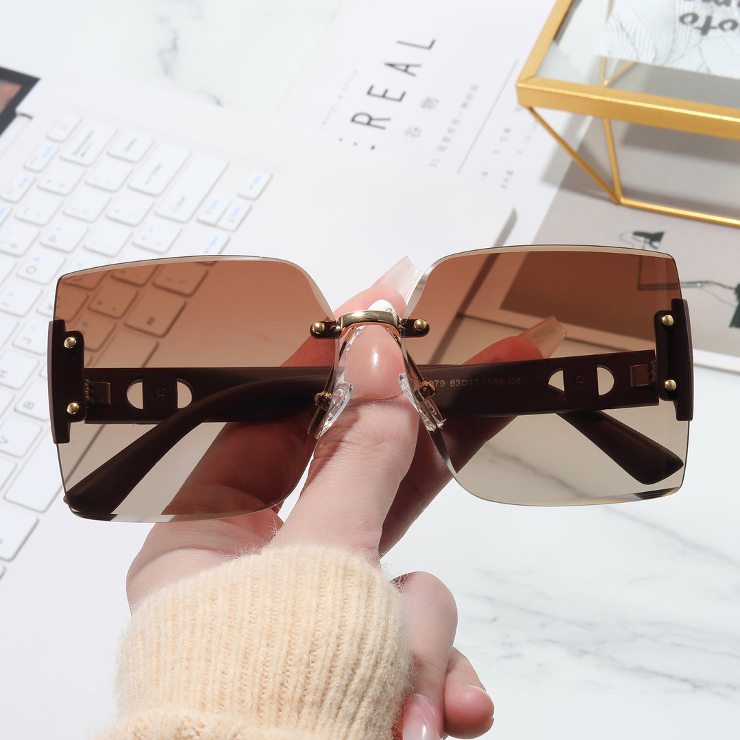 Women's High-Quality Rectangular Sunglasses with Fashionable Metal Frame Stornfield