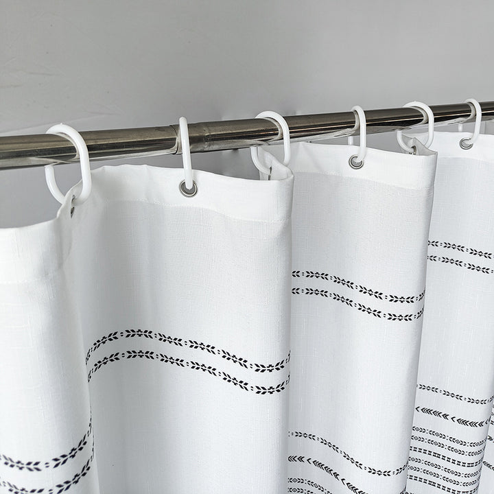 Textured Striped Shower Curtain Stornfield