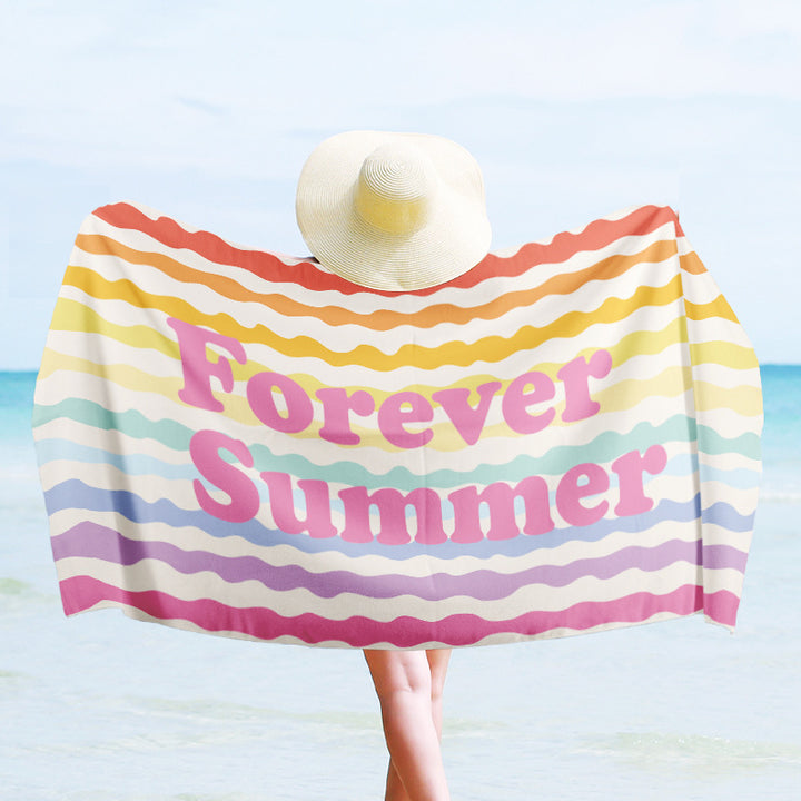 Luxury beach towel with dynamic wave design Stornfield